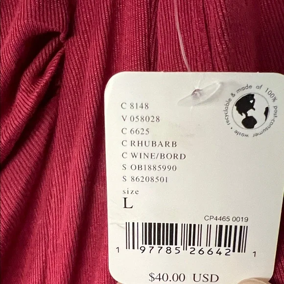 Free People shirred Long Sleeve Top M-L - Picture 3 of 4